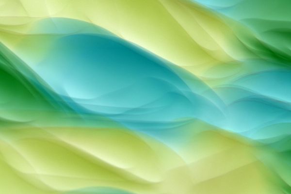 Abstract organic shapes in green and blue colors